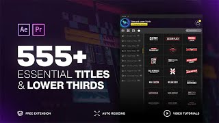 555  Essential Titles and Lower Thirds (After Effects Template) ★ AE Templates