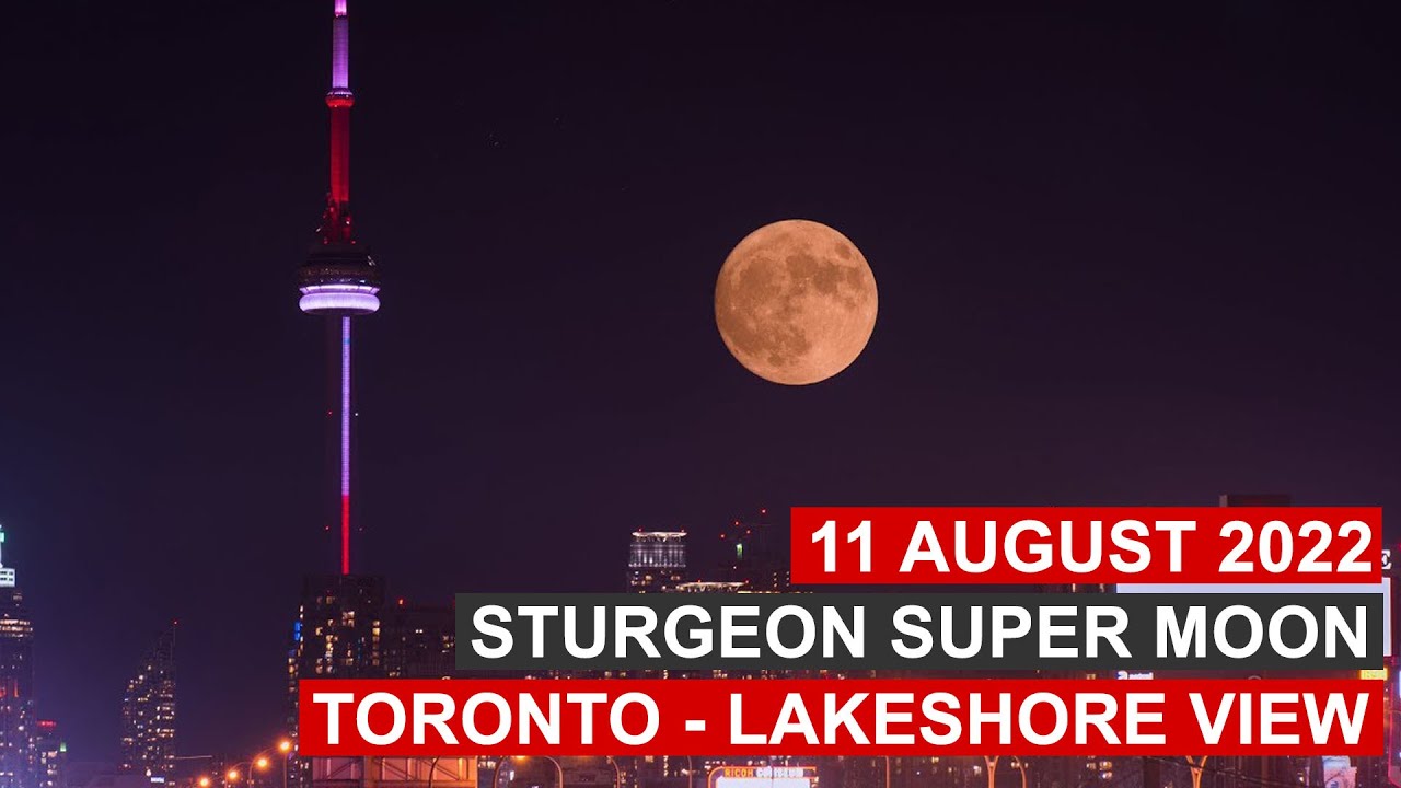 TORONTO LIVE: STURGEON'S GIGANTIC SUPER MOON AUGUST 2022 - PART 1 (9-11PM)