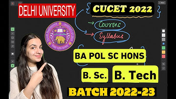 CUCET DU Course-wise syllabus | BA Pol Sc Hons, English Hons, B.Sc., B.Tech | DU Entrance syllabus