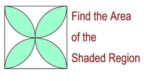 Find the Area of the Four Petals Inside a Square