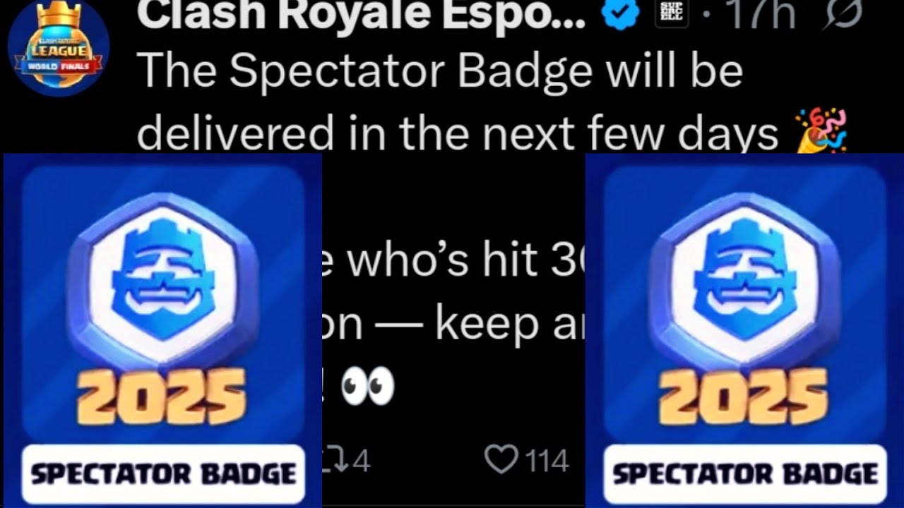 How to Get CRL 2025 Spectator Badge 😍 in Clash Royale 🏆 I got 300 Points Still No Badge 🥹Whyyyyyyy?😂