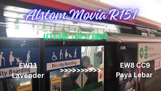 [Episode 22] [Joyride on EWL] 🟢 Alstom Movia R151 T138 1821/1822 [Lavender → Paya Lebar]