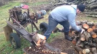 Amazing Automatic Homemade Firewood Processing Machines, Powerful Wood Splitting Machines Working