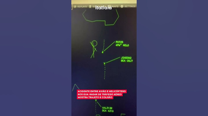 ACIDENTE ENTRE AVIÃO E HELICÓPTERO NOS EUA: RADAR DE TRÁFEGO AÉREO MOSTRA TRAJETO E COLISÃO