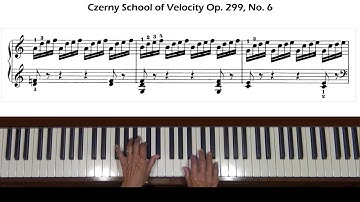 Czerny The School of Velocity Op. 299, No. 6 Piano Tutorial