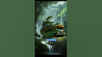 GIANT PYTHON|ABANDONED BUS |TRAVEL DISCOVERED #phyton #ai #snake #trending #animation #feedshort