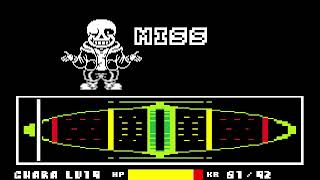 OLD VERSION undertale betrayer sans fight phase 1-2 ( normal ending)