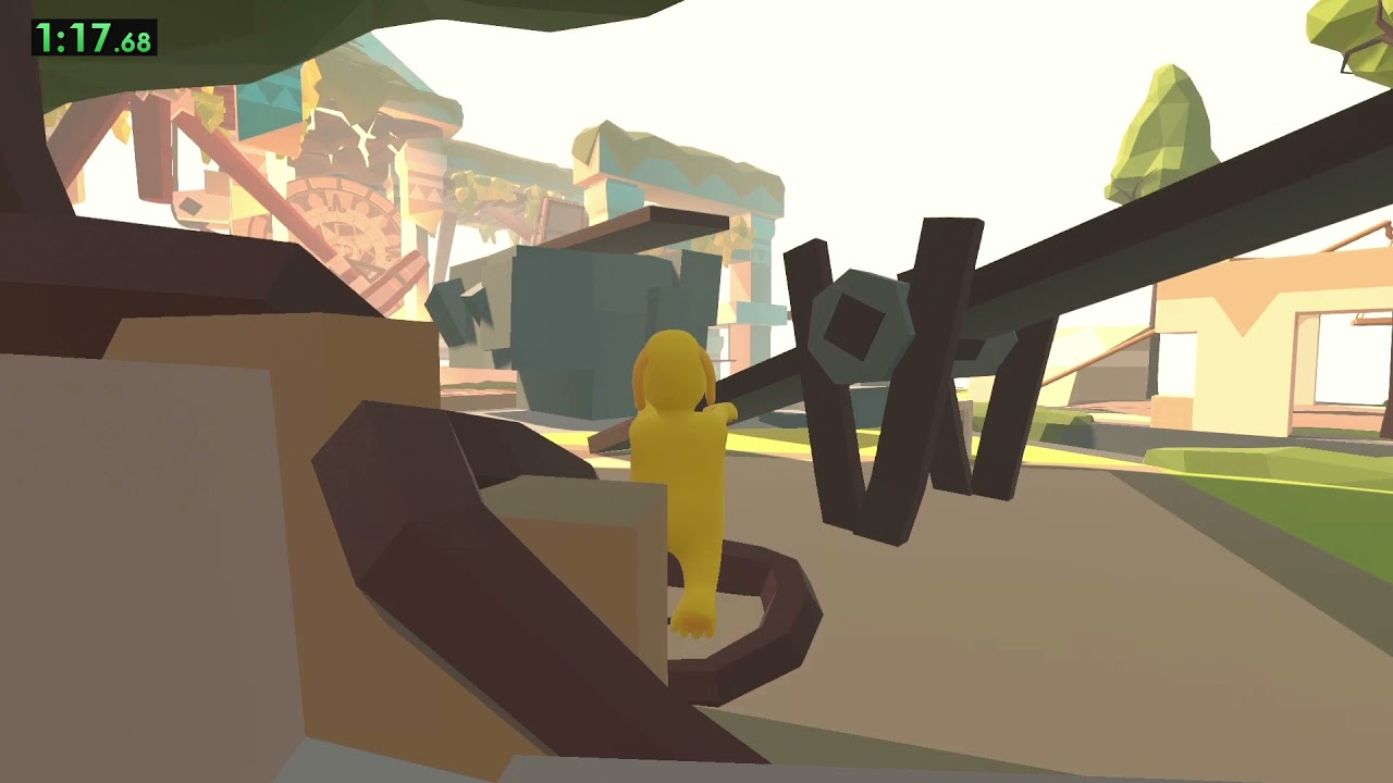 HUMAN FALL FLAT SPEEDRUN AZTEC CP% NEW WR ON CONSOLE (1:58:930)