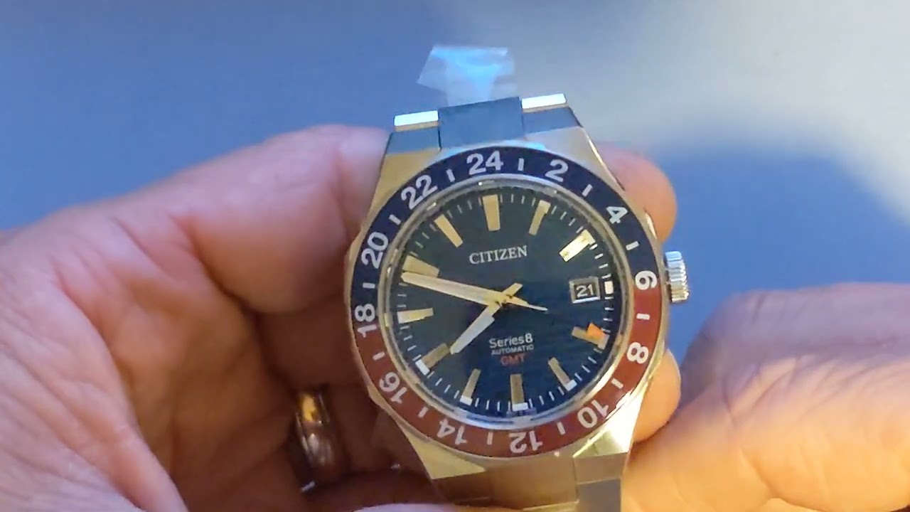 CITIZENシリーズ8 メカニカル 880 NB6030-59L GMTペプシ Series8 880 GMT Blue Dial Stainless Steel Bracelet NB6030