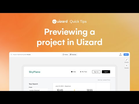 Previewing A Project In Uizard