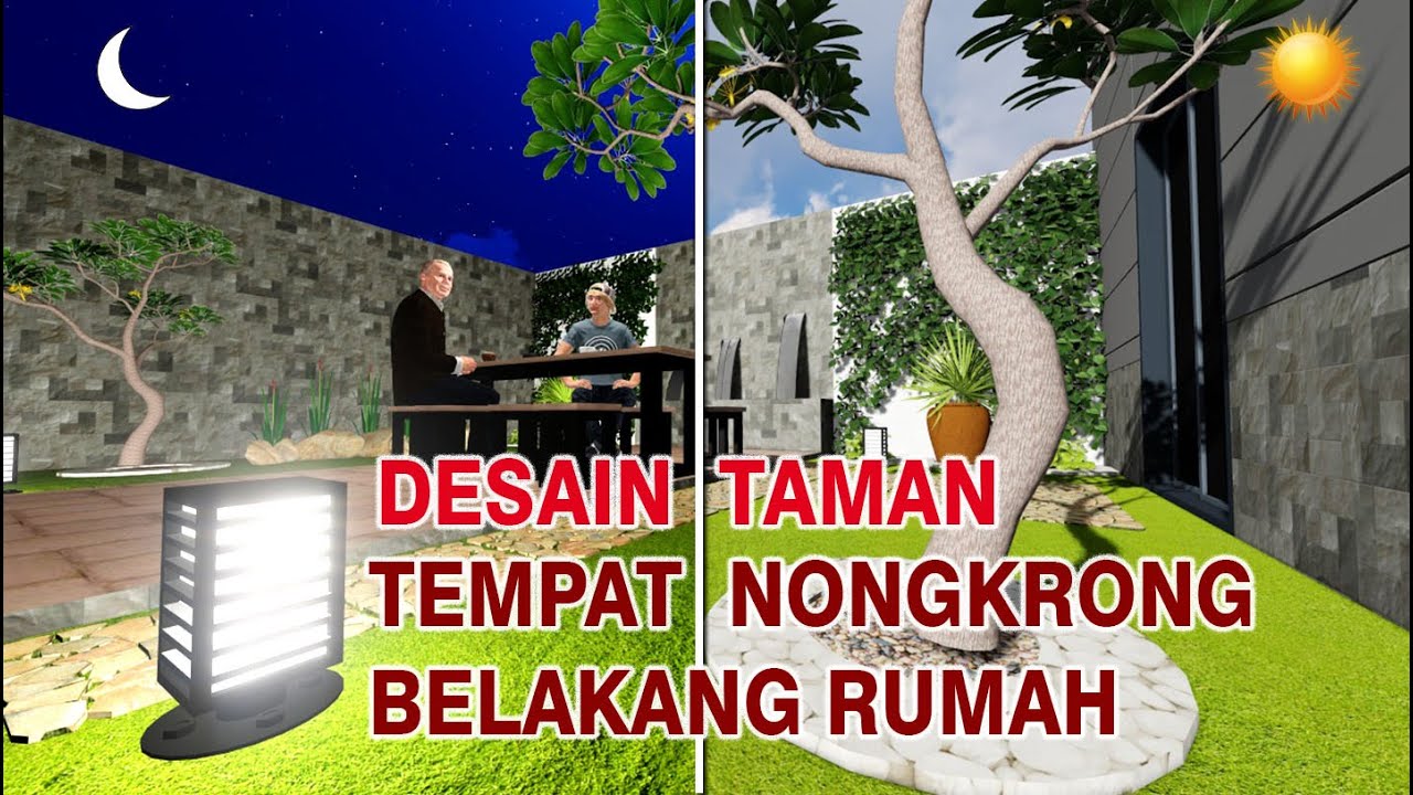  DESAIN  TAMAN  Tempat Nongkrong Belakang rumah  2 YouTube