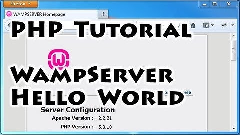 PHP Hello World Tutorial - WampServer - Gaak