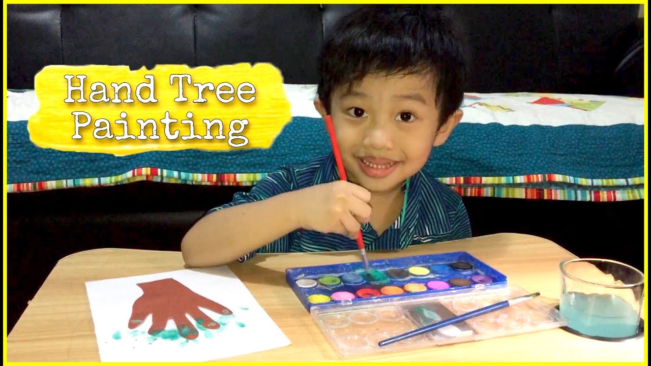 HAND TREE PAINTING | DIY HAND TREE ART ACTIVITY | EASY HAND TREE ART ...