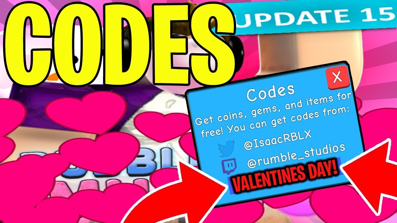 Bubble Gum Simulator New Codes Valentines Update Roblox Valentine Egg Youtube - all 6 new bubble gum simulator codes valentines egg update update 15 roblox