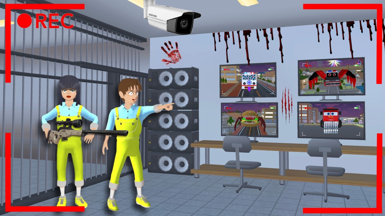 Yuta Mio Panik CCTV Merekam Banyak Monster Di Kota Sakura 😱| Sakura School Simulator