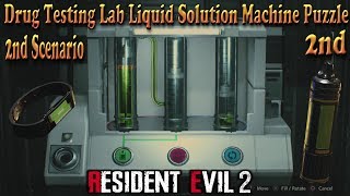 Resident Evil 2 Remake 2nd Scenario Drug Testing Lab Liquid Solution Machine Puzzle Guide