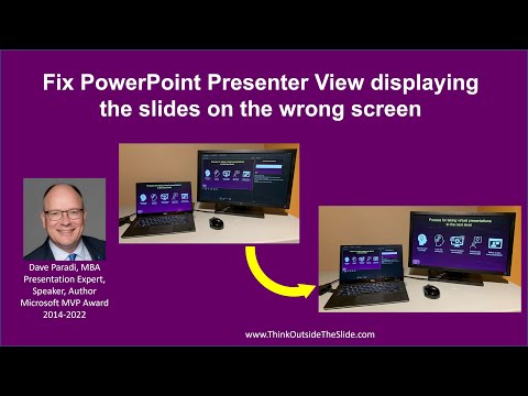 powerpoint presentation opens on wrong screen