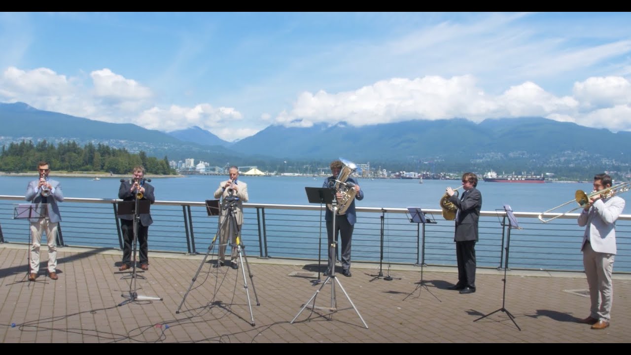 Vancouver Symphony Musicians Perform O Canada in Downtown