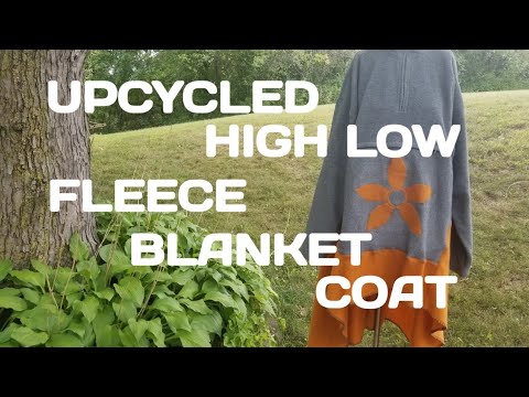 Upcycled High Low Fleece Blanket Coat