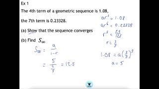 5 Year 13 A Level Maths - Sum to infinity