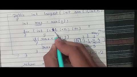 Largest element in an array | | Geeks for Geeks Question