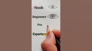 How to Draw Eyes (noob vs beginners vs pro vs experts). #shorts