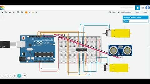 Circuit design of My second robotics project   Tinkercad