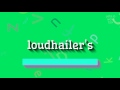 How to say "loudhailer