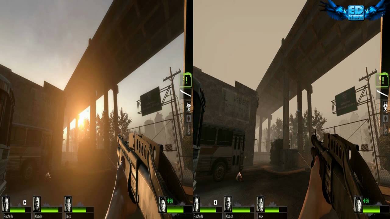 Left 4 Dead 2 Pc Gameplay High Vs Low Comparison Hd Youtube