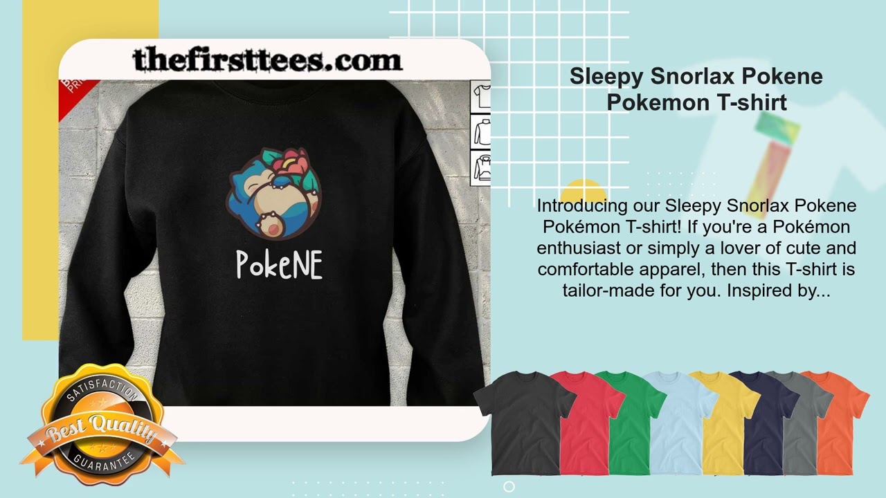 Sleepy Snorlax Pokene Pokemon T-shirt