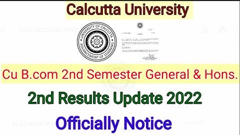 Cu 2nd sem RESULT 2022। UPDATE |Cu Results 2022। Calcutta university 2nd semester result।Cu review