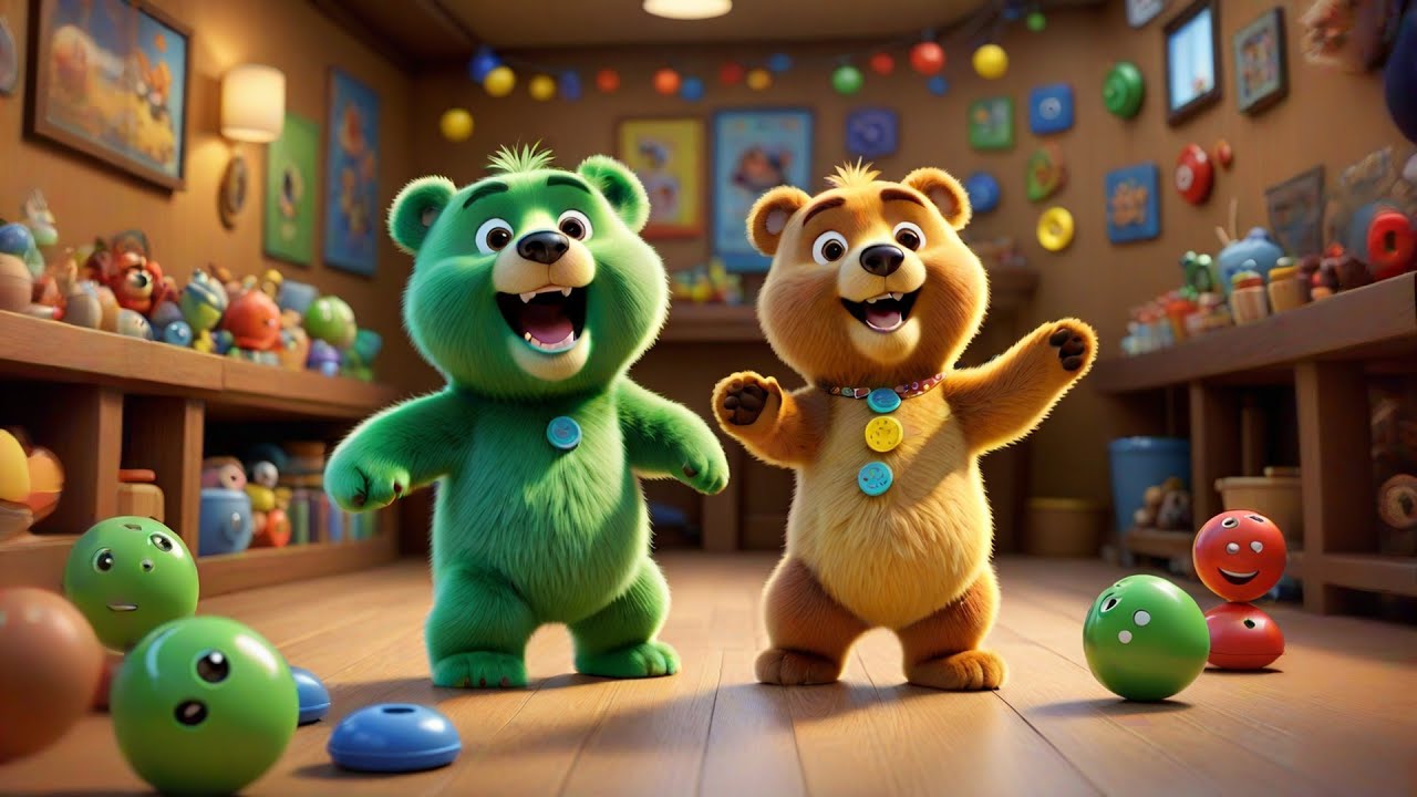 Five Button Bears Push and Play | Toy Song for Kids | Nursery Rhymes and Learning Fun