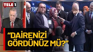 Erdoğan’ın katıldığı deprem konutları teslim töreninde ilginç diyalog