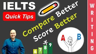 IELTS Writing Task 1 & 2 Better Grammar COMPARE Resimi