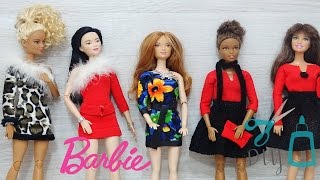 DIY Barbie doll simple and stylish dress sewing -DIY