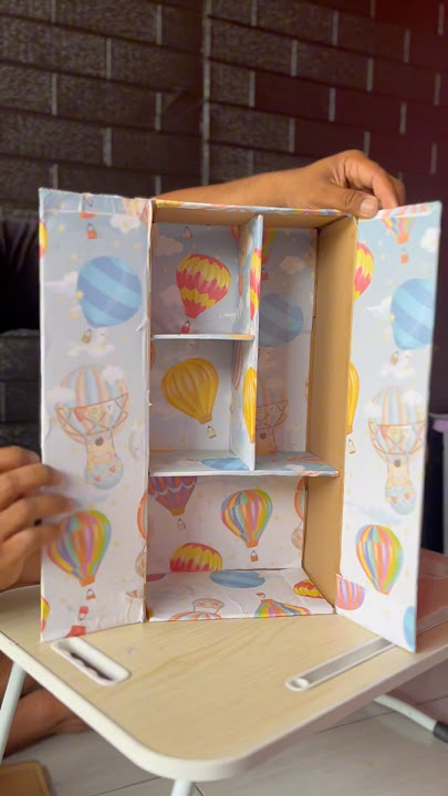 Mini cupboard from cardboard #creation #cupboard #craft #diy