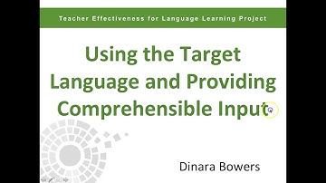 Using the Target Language & Comprehensible Input - Teacher Presentation