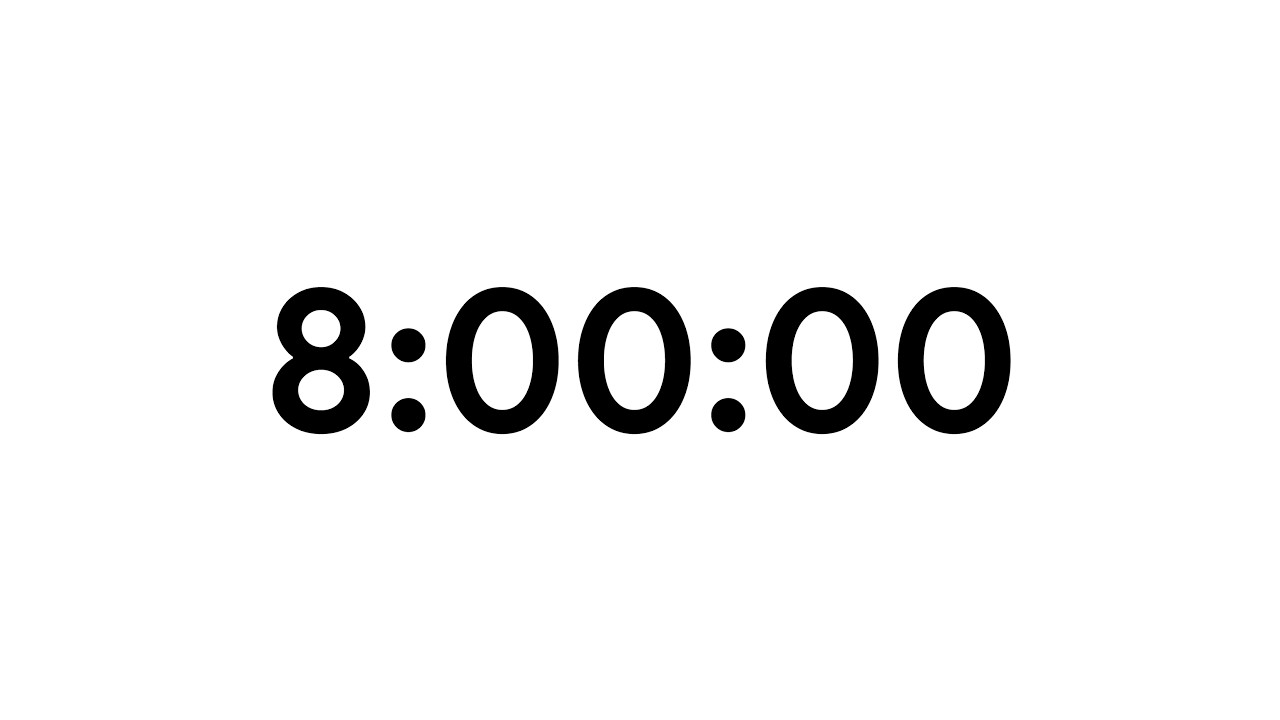8 Hours Ambient Timer • Countdown • Deep Sleep • Relax • Screensaver ...