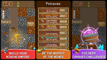 Mine Deeper - Gem Mining Idle Gameplay Android Mobile