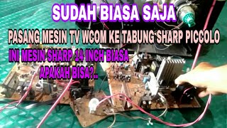 HOW TO INSTALL A REGULAR 14 INCH SHARP TV MOTOR INTO A 21 INCH FLAT SHARP PICCOLO TV TUBE