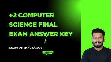 Plus Two Computer Science Final Exam Answer Key-2025