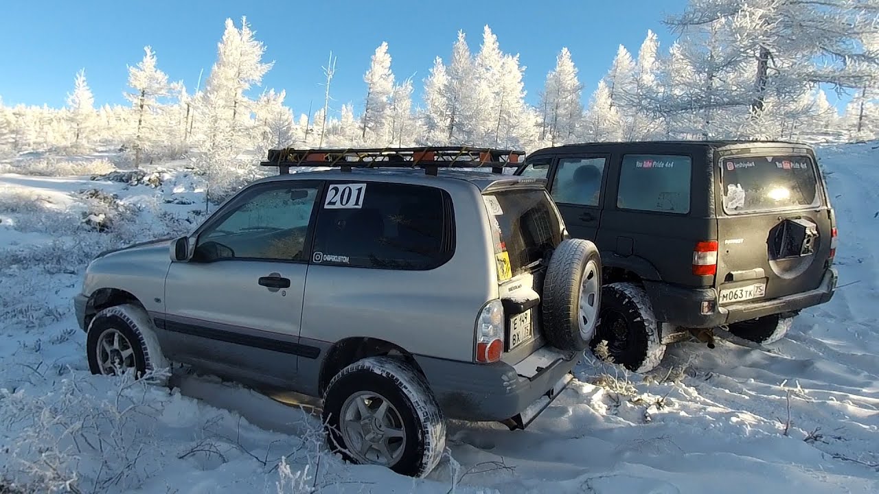 Pajero 2, UAZ Patriot, Suzuki Escudo. Покоряем голец Саранакан. OffRoad