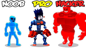 NOOB vs PRO vs HACKER in Stickman Ragdoll Fighter