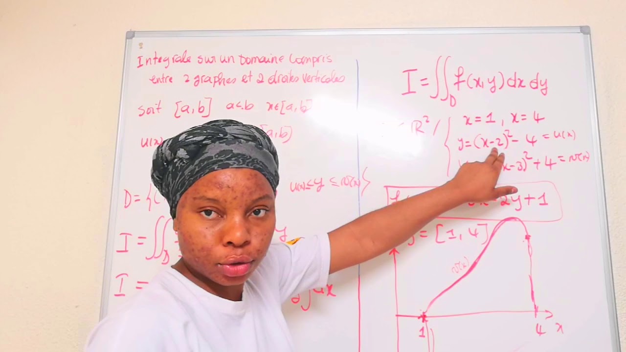 Intégrale double sur un domaine délimité par 2 courbes #Ep_2