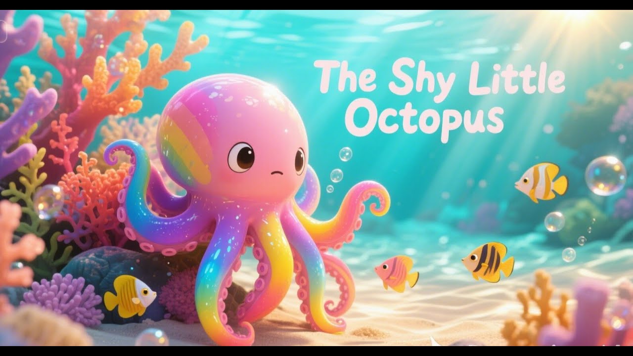 🐙🌈 The SHY Little Octopus Story ✨ | Magical Friendship Tales | Bedtime Stories for Kids 💙