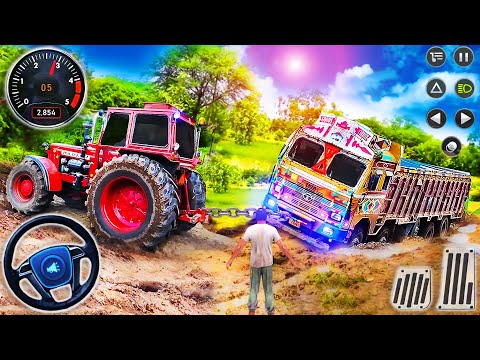 Real Cargo Tractor Pulling Simulator - Offroad Chained Truck Towing Rescue - Android GamePlay