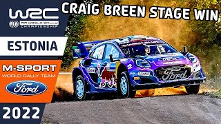Craig Breen FASTEST in his M-Sport Ford Puma Rally1 on Stage 1 of WRC Rally Estonia 2022