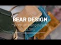 Bear design handy umhngetasche leder elske mit geldbrse