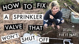 How to fix a sprinkler zone that won't shut off w/FIX IT NAT