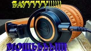 Наушники розпаковка и обзор  Audio-Technica ATH-M50xBL